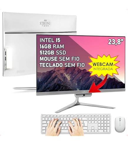 Computador All in One Intel Core I7 Ssd 512gb 16Gb Ram Tela 23,8